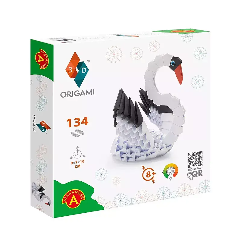 Origami 3D Łabędź