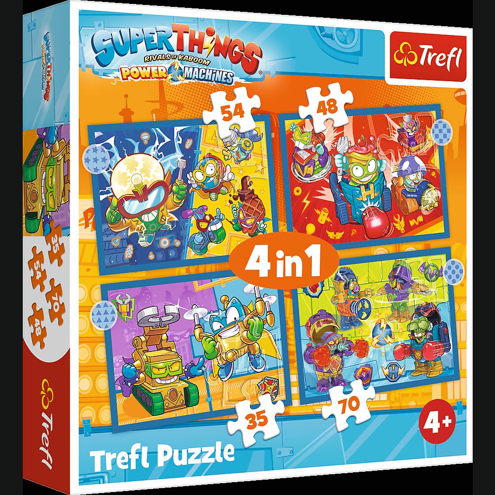 Puzzle 4w1 (35,48,54,70) Super akcja Super Things 34390