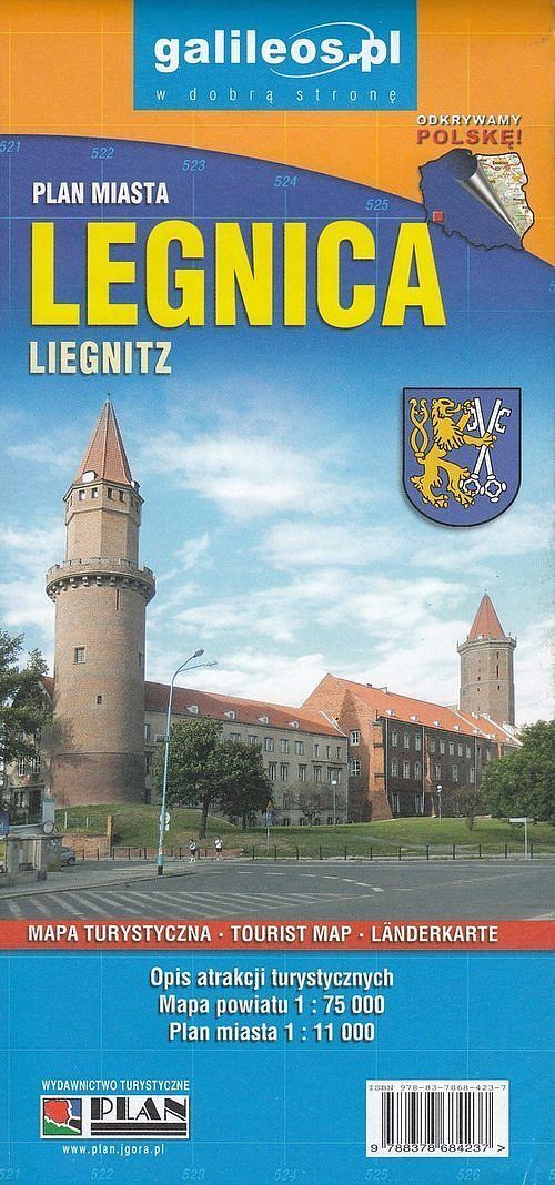 Legnica. Plan miasta w skali 1:11 000