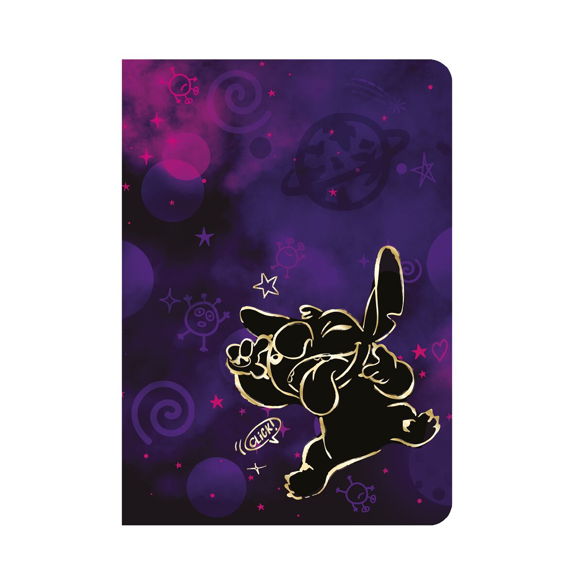 Zeszyt A5 32k. 3 linie kolor Disney Gold Stitch wzór 2