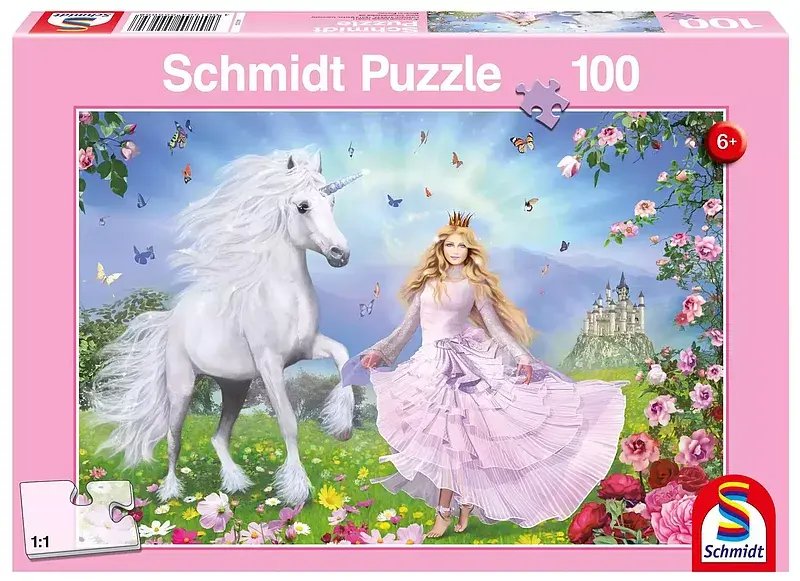 Puzzle 100 księżniczka i jednorożec 103365