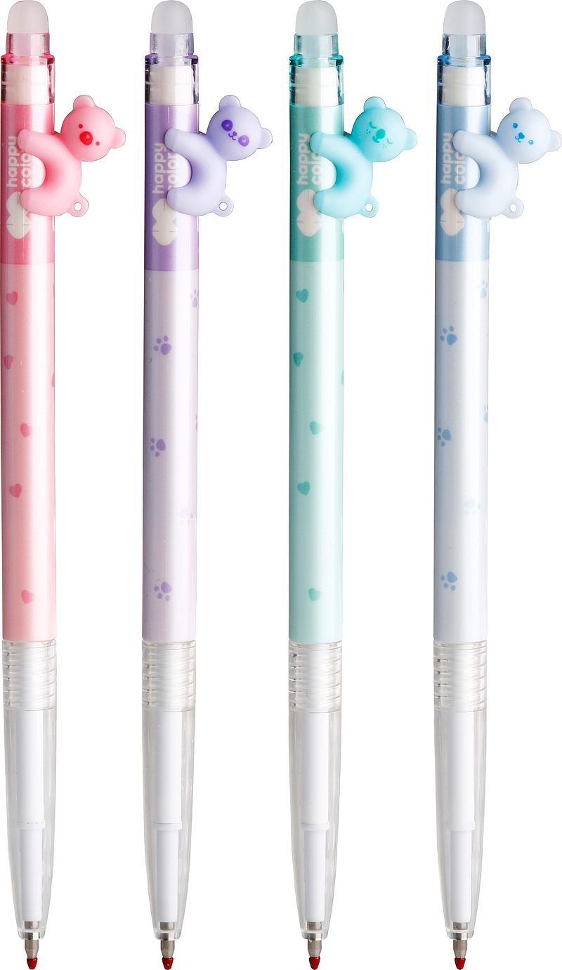 Długopis wymazywalny pastel bears 0. 5mm niebieski 12 szt. Mix happy color