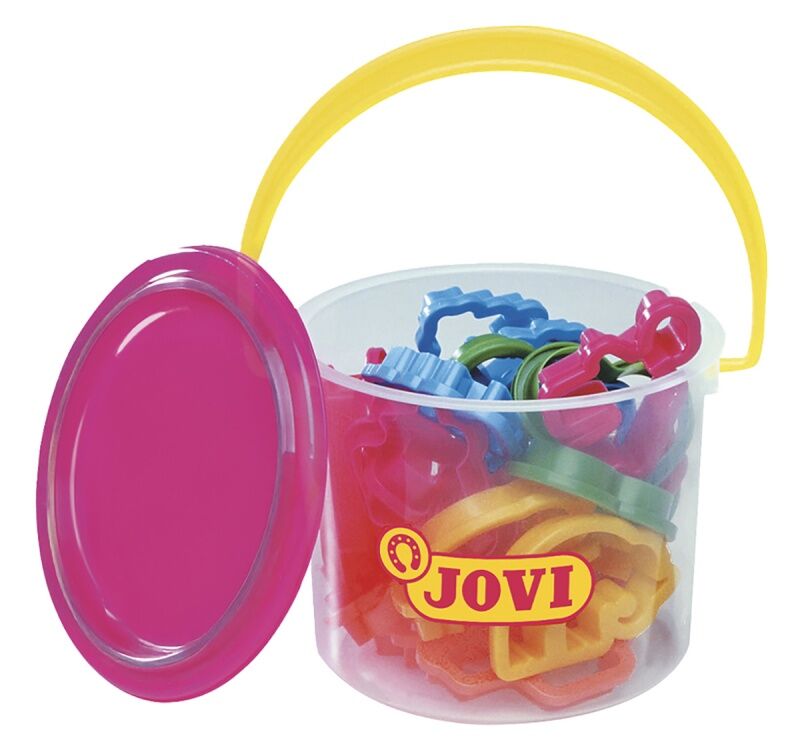 Wiaderko z foremkami do plasteliny JOVI 24 szt. mix kolorów