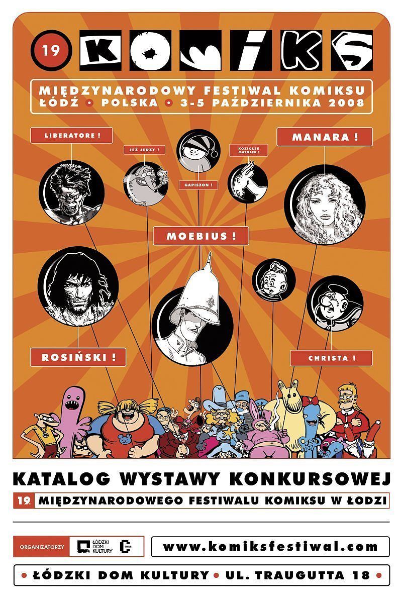 Katalog wystawy konkursowej MFK - 2008 XIX Międzynarodowy Festiwal Komiksu