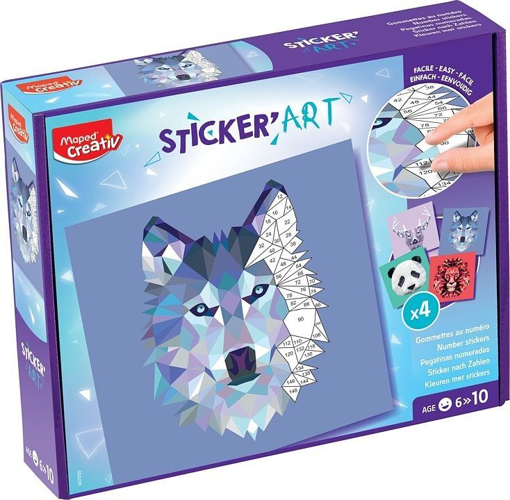 Przyklejanie po numerach sticker art creativ