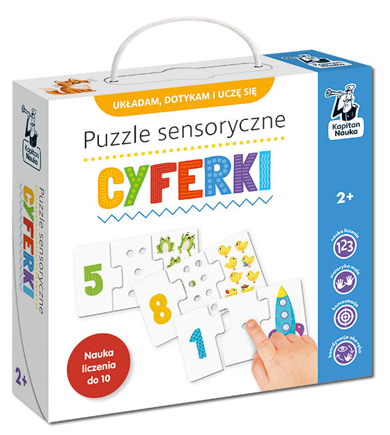 Puzzle sensoryczne. Cyferki. Kapitan Nauka
