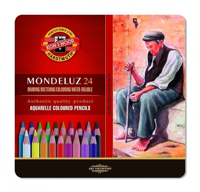 Kredki koh-i-noor mondeluz 3724 24 kolorów opakowanie metalowe