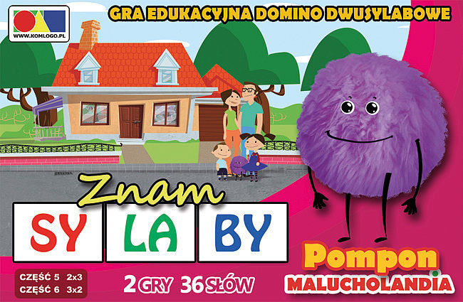 Gra domino znam sylaby cz. 5 i 6 - zestaw pompon