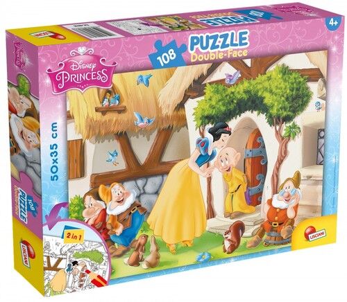 Puzzle dwustronne plus Królewna Śnieżka 108