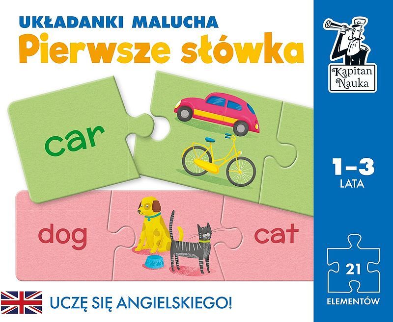 Angielski. Pierwsze słówka. Układanki malucha. Kapitan Nauka