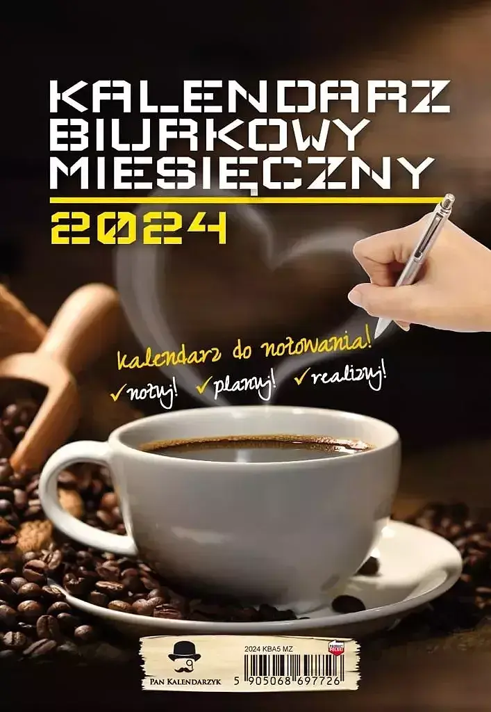 Kalendarz 2024 biurkowy miesięczny kba5-mz