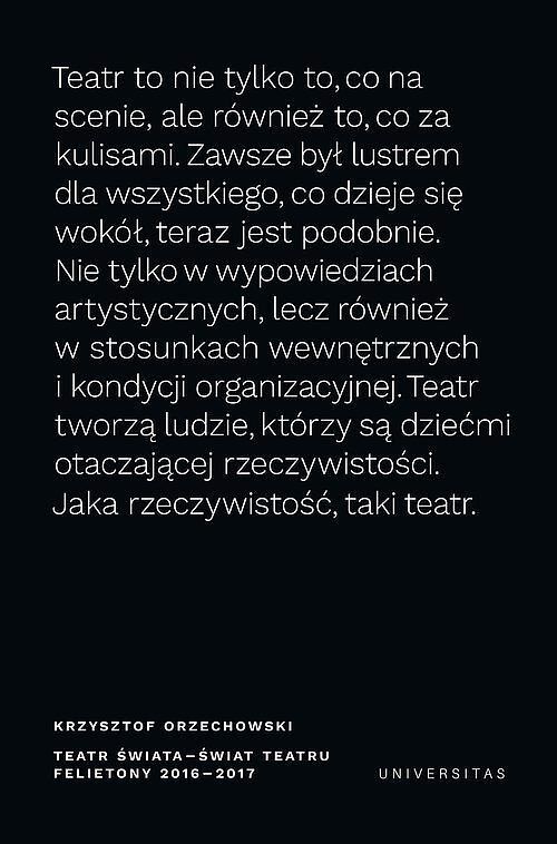 Teatr świata świat teatru Felietony 2016-2017