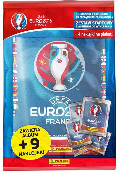 Megazestaw startowy naklejki Euro 2016