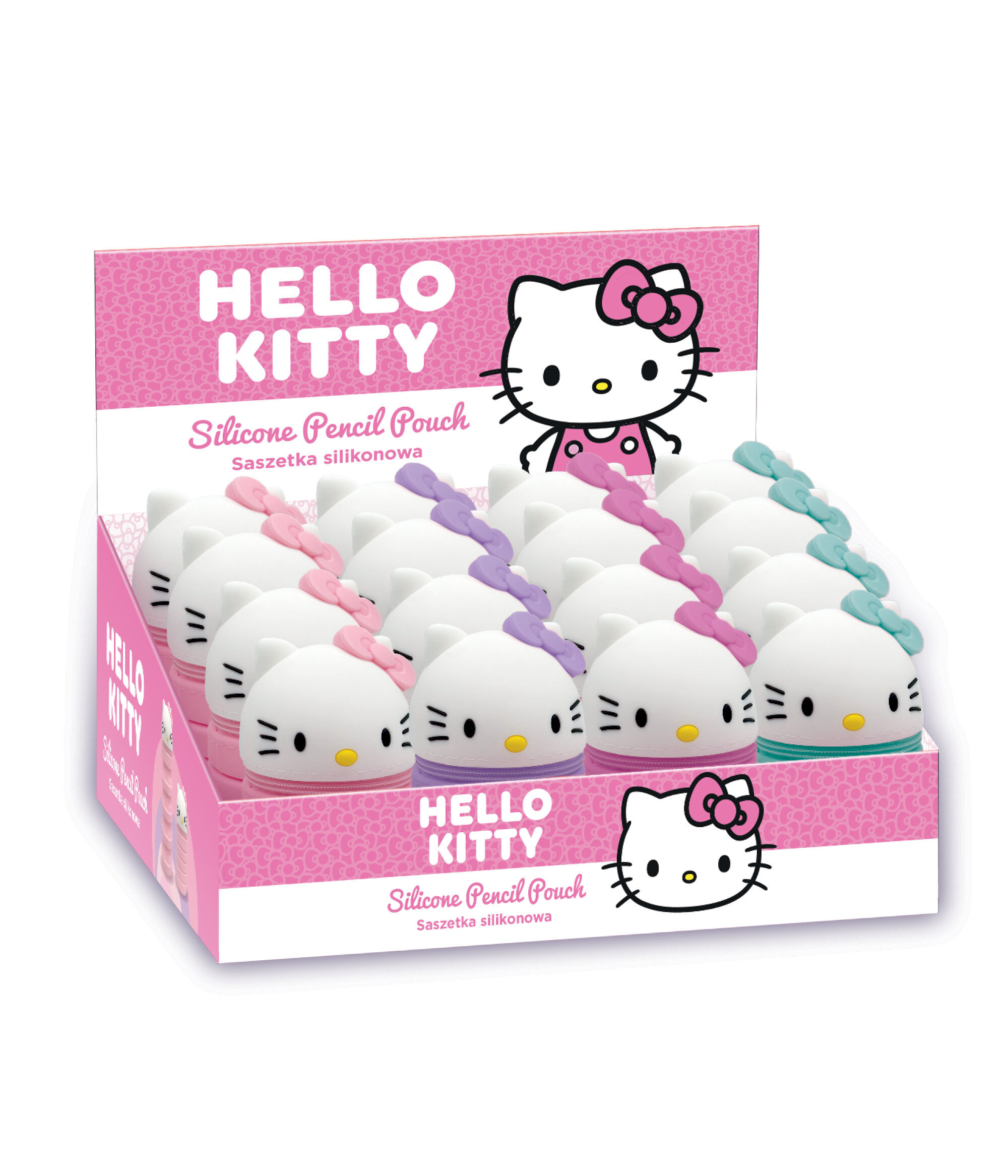 Saszetka silikonowa z główką Hello Kitty 1szt.mix