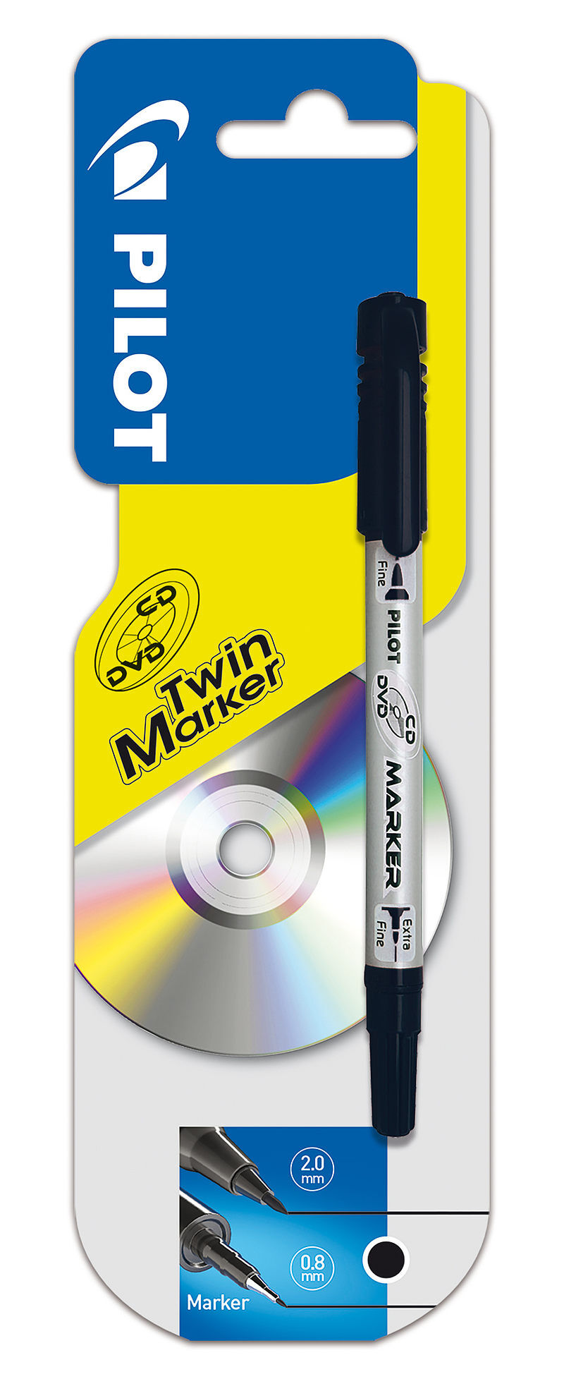 Marker pilot cd/dvd czarny