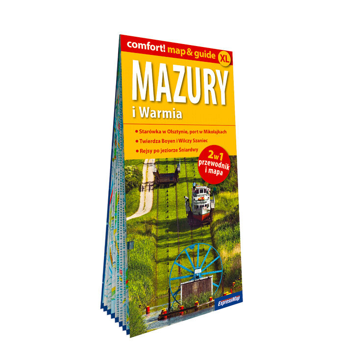 Mazury i Warmia 2w1 przewodnik i mapa laminowana 2026