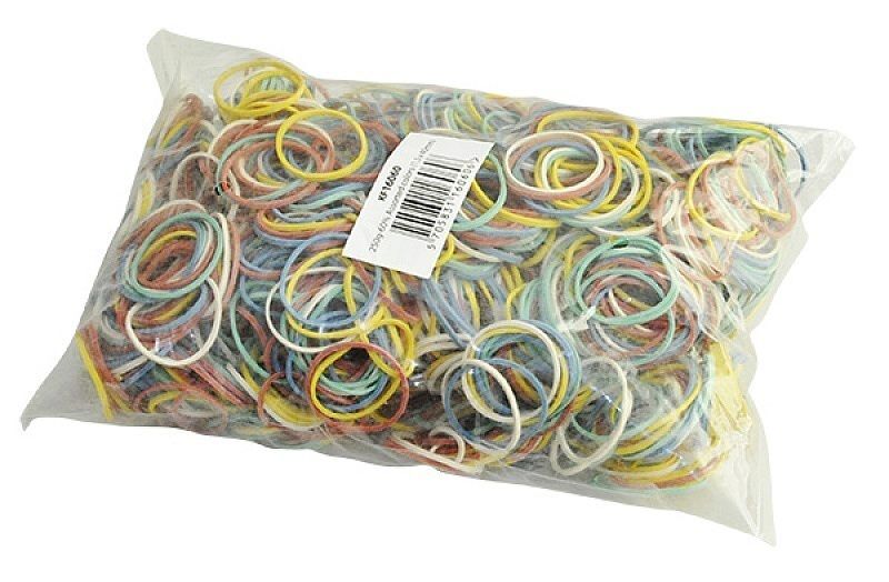 Gumki recepturki q-connect 250g średnica 25mm mix kolorów