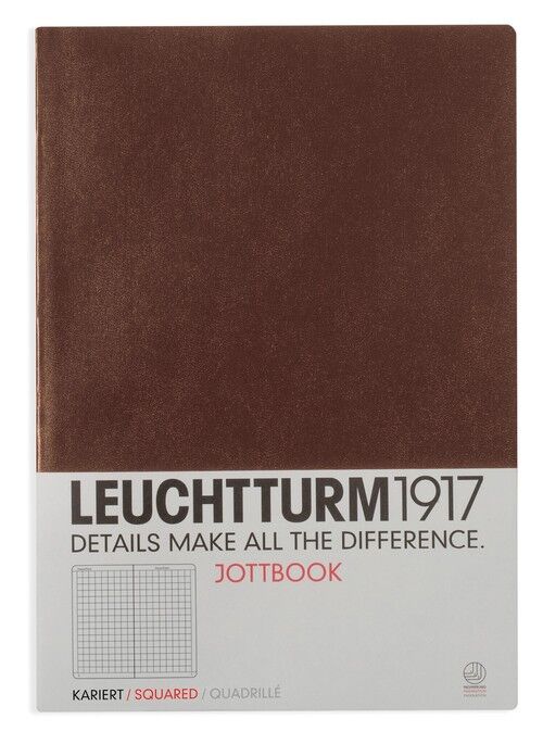 Notatnik A4 Leuchtturm1917 w kratkę tabaka
