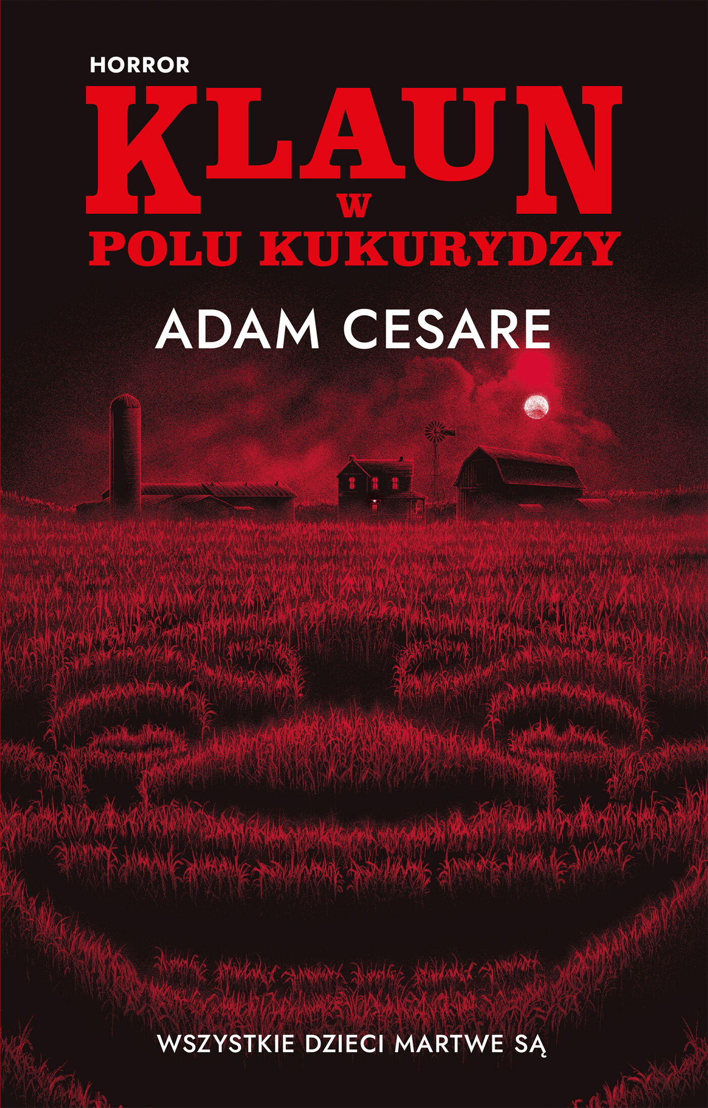 Klaun w polu kukurydzy