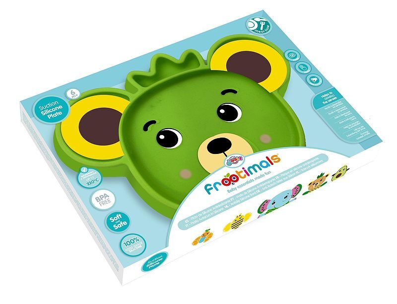Talerzyk silikonowy frootimals bubba tropibear anty-poślizgowy
