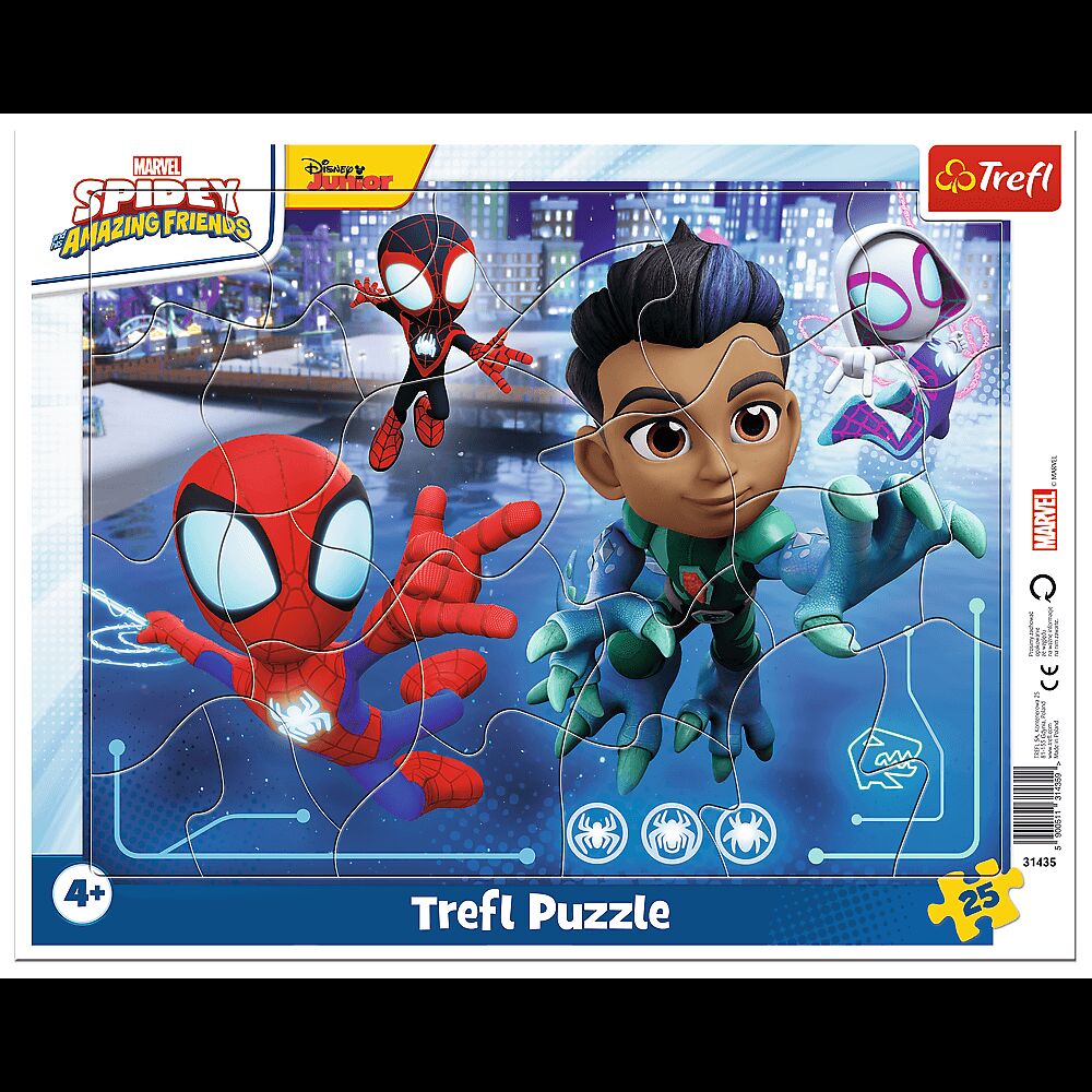 Puzzle 25 Ramkowe Pajęczy skok Disney Marvel Spiderman 31435