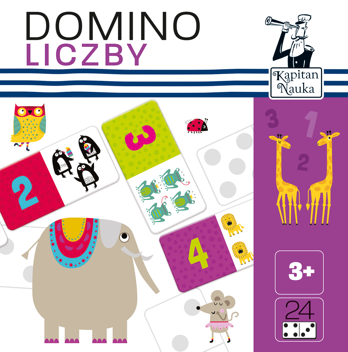 Kapitan Nauka. Domino obrazkowe Liczby