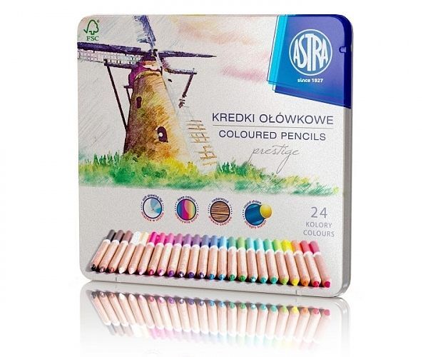Kredki ołówkowe Prestige 24 kolory w kasetce