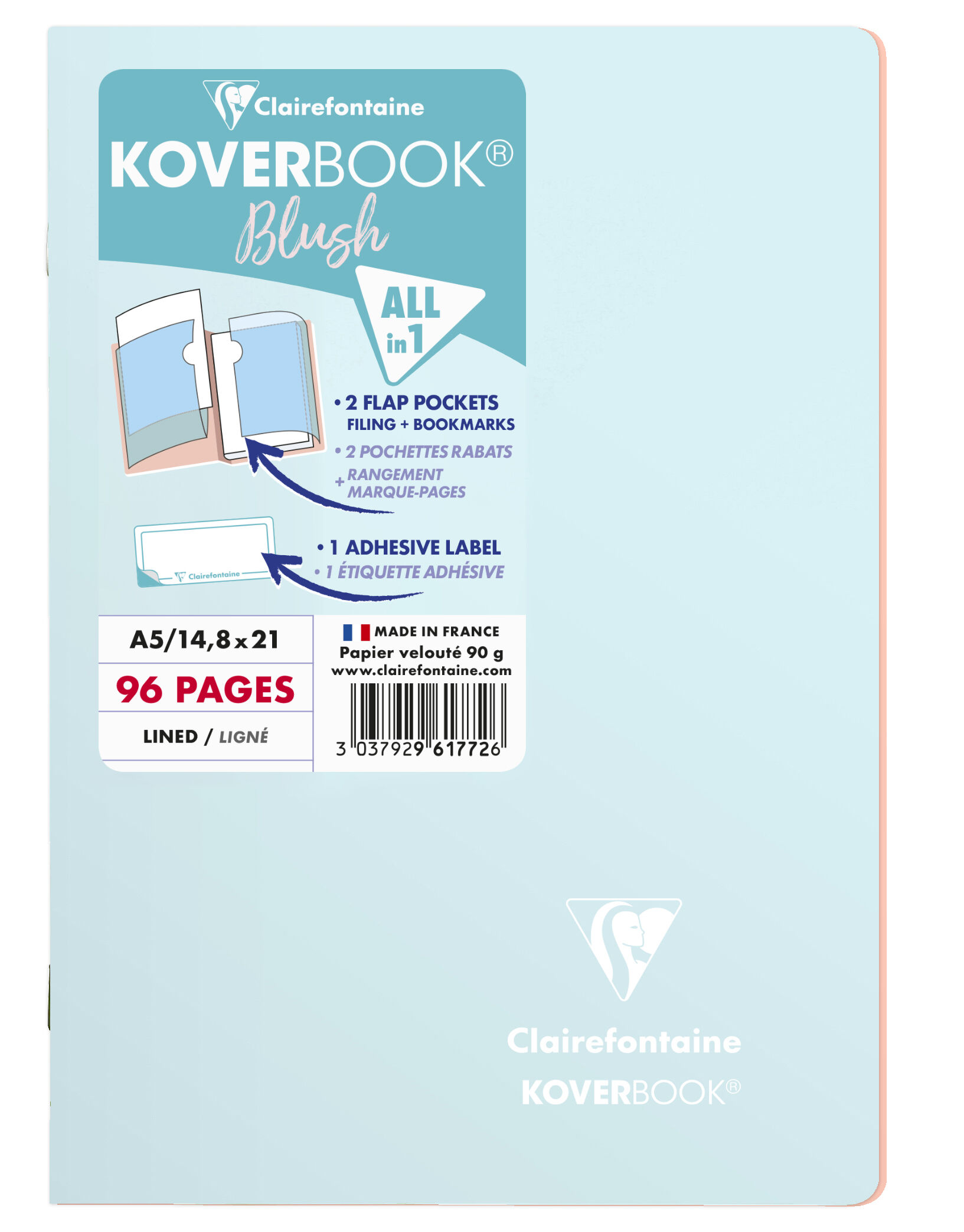 Paczka Zeszyt A5 48K linia Koverbook BLUSH PP ice blue 1 sztuka