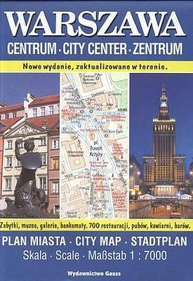 Warszawa centrum plan miasta 1:7000