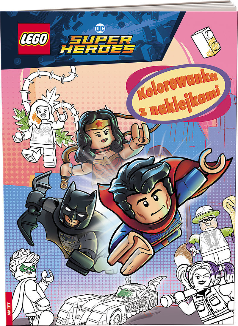 Lego dc super heroes kolorowanka z naklejkami na-6452