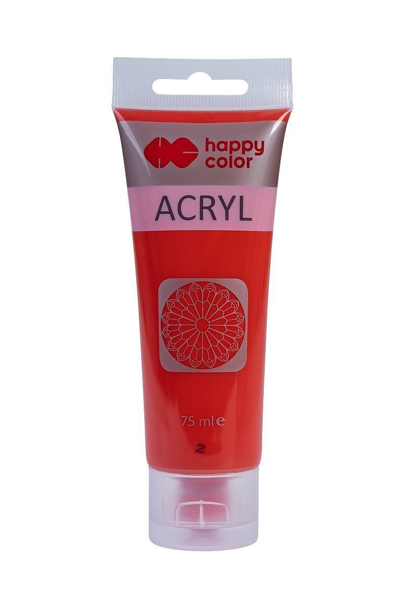 Farba akrylowa 75ml czerwony happy color