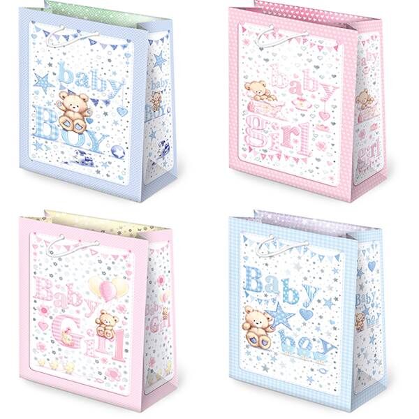 Torebki prezentowe T2-68 baby girl baby boy 10 sztuk