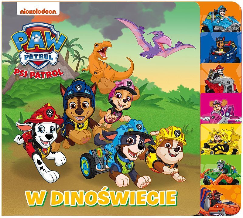 Psi Patrol. Książka z registrami. W Dinoświecie.