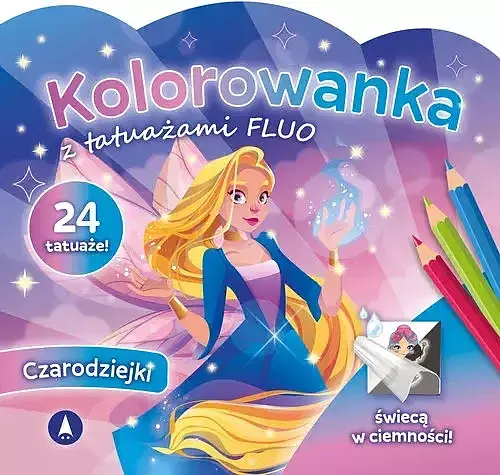 Kolorowanka z tatuażami FLUO Czarodziejki