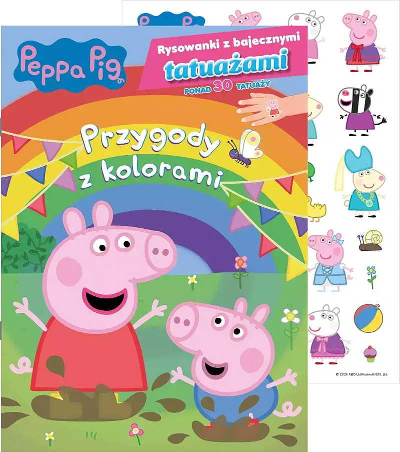 Peppa Pig. Rysowanki z bajecznymi tatuażami cz. 1 Przygody z kolorami