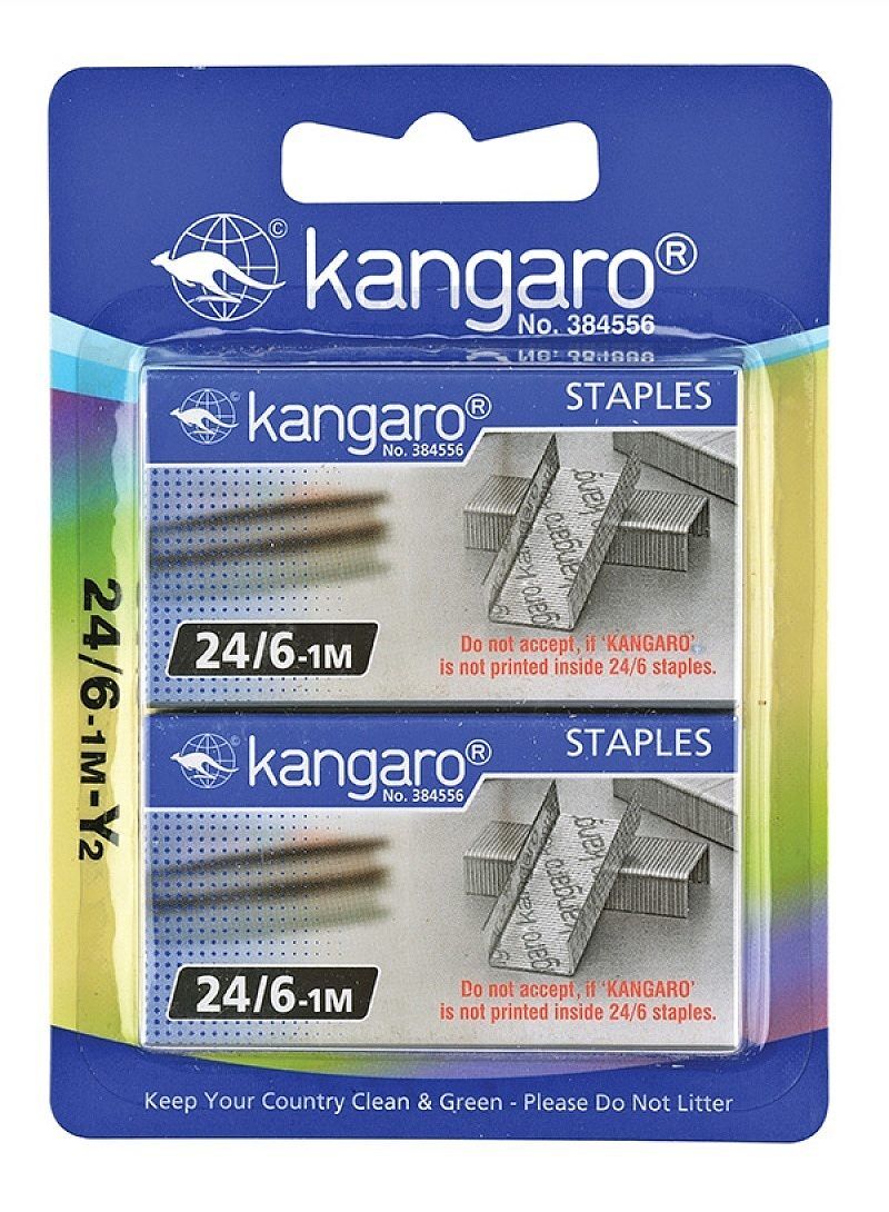 Zszywki no. 24/6 kanagro 2x1000 sztuk blister