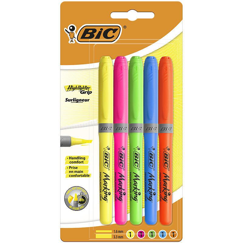 Marker bic marking 2000 ecolutions mix ast ścięta końcówka pudełko 4szt