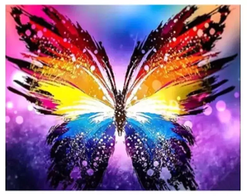 Diamentowa mozaika motyl kolor transparentny no-1007430
