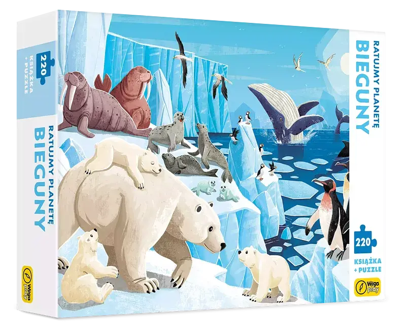 Bieguny. Ratujmy planetę. Puzzle 220 elementów + książka