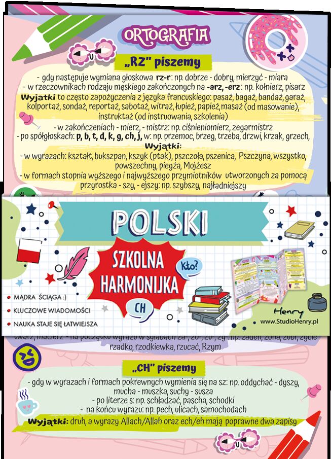 Ściąga Harmonjka Polski Interpunkcja i ortografia