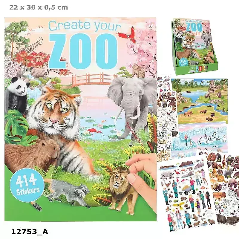 Zestaw kreatywny z naklejkami zoo 12753a