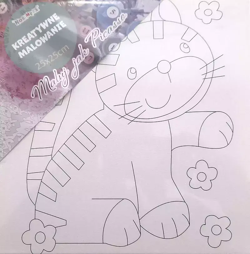 Obrazy do malowania kotek 25cmx25cm