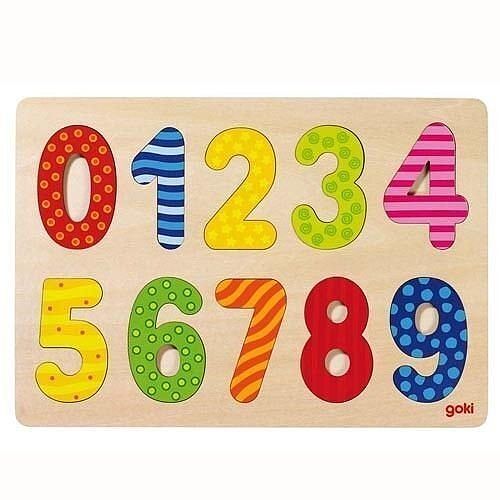 Drewniane puzzle cyferki