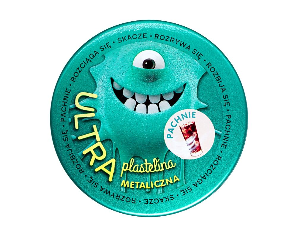 Ultraplastelina pachnąca zielona metaliczna+zapach coli EP04328