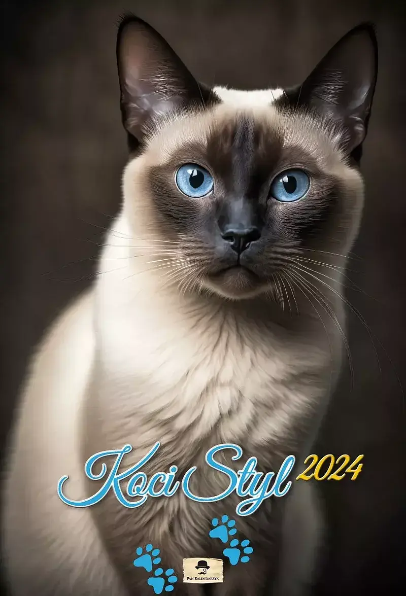 Kalendarz 2024 ścienny a3 koci styl v. 5