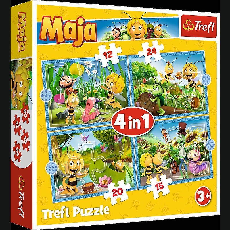 Puzzle 4w1 Przygody Pszczółki Mai