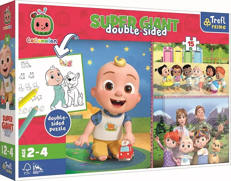 Puzzle 15 Giant Cocomelon Wesoły dzień przyjaciół