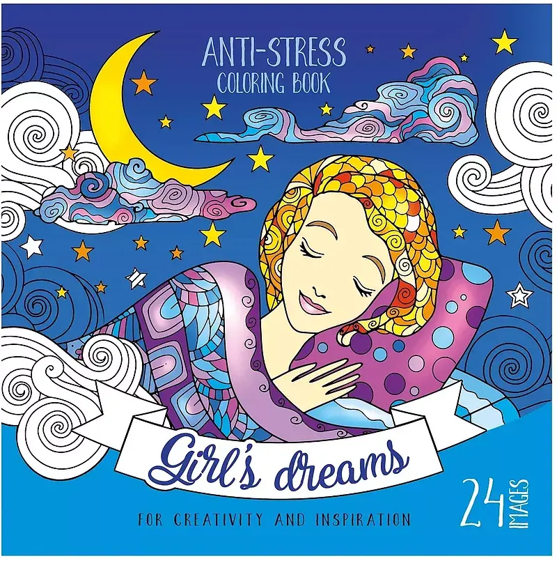 Kolorowanka antystresowa 200x200 12 kartek br girl's dreams