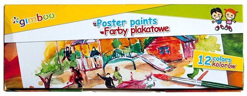 Farby plakatowe gimboo 12 kolorów