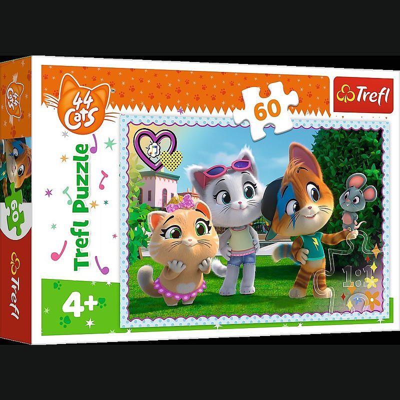 Puzzle 60 zabawy w gronie przyjaciół  44 cats 17378